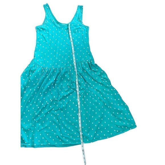 Victoria’s Secret Vintage Turquoise White Polka Dot Fit & Flare dress gold label - Picture 6 of 9